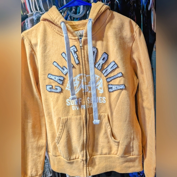Boy's Yellow Relex "California" Full Zip Hoodie - Picture 1 of 1